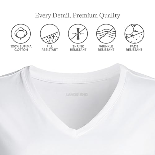 Lands' End Women's Relaxed American-Grown Supima Cotton V-Neck T-Shirt3