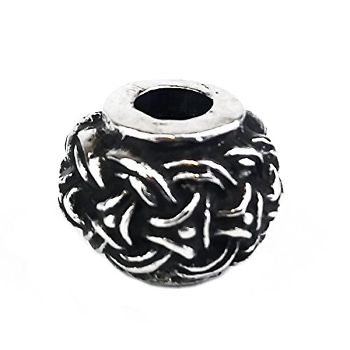 Asgard 2 Cuentas al Estilo"Borre" - Adorno Vikingo Perlas para Barbas, Rastas, Pelo, Pulseras