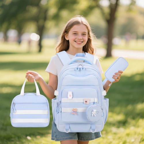 Image of ACESAK Girls Backpack - 3PCS Backpack for Cute School Backpacks for Girls