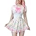 Littleforbig Adult Baby Onesie Diaper Lover (ABDL) Snap Crotch Romper Onesie Pajamas - Cosplay Magical Onesie Skirt Set Color XL