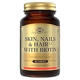 Solgar Pelo, Piel y Uñas con Biotina 60 comprimidos | Cabello fuerte con brillo y volumen, piel firme, uñas resistentes