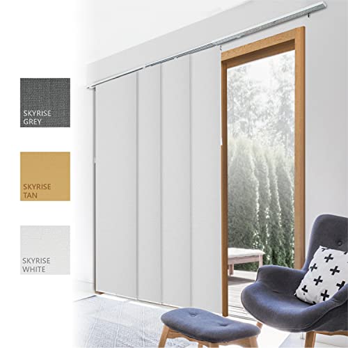 Chicology Blinds For Sliding Glass Doors , Vertical Blinds For Patio Doors , Room Divider ,Skyrise White (Light Filtering) W:46-86 X H: 0-96 Inch #TOP1