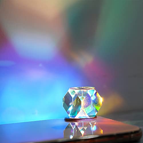 Hdcrystalgifts Color Cube Prism 20Mm K9 Optical Crystal Glass Polyhedron Rgb Dispersion Prism For Physics,Photography,Desktop Decoration #TOP5