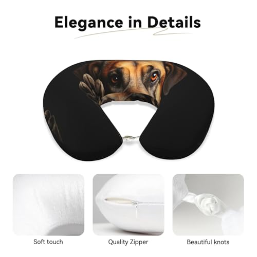 Almohada de viaje de espuma viscoelástica negra miniatura 4