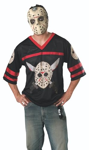 Rubies Costumes Friday The 13th Adult Jason Hockey Jersey And Mask Party Supplies, Black, Extra-Small US