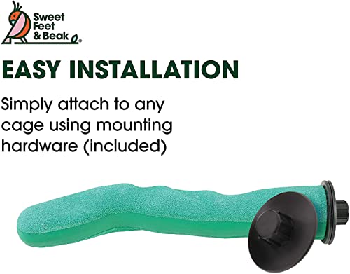 Sweet Feet And Beak Safety Pumice Perch Bird Toy - Trims Nails And Beak - Promotes Healthy Feet - Safe Non-Toxic Bird Supplies For Bird Cages - X-Large 17" #TOP5