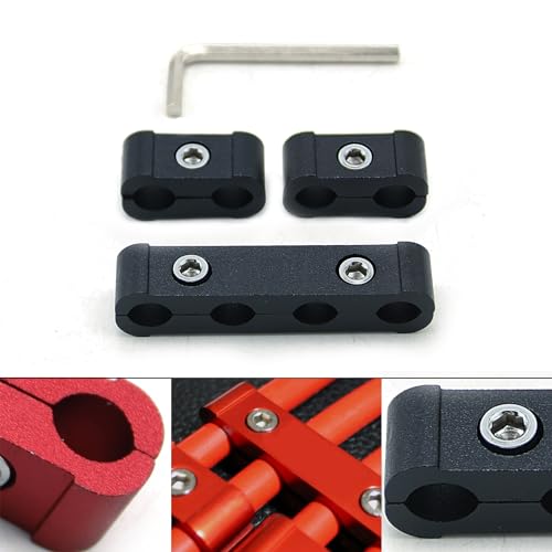 Baieasy 12pc Engine Spark Plug Wire Separator Divider & 8pc Spark Plug Wire Boots Protector Heat Sheild Sleeve 8mm 9mm 10mm Spark Plug Wire Clamp Holder Aluminum Alloy Ignition Wire Divider Black by Baieasy - Image 3