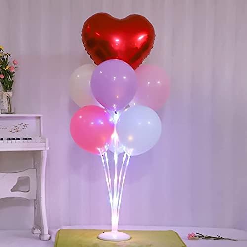Light up Balloon Stand Kit 2 Set Table Balloon Decorations with String Light for Birthday Wedding Christmas Party Decorations
