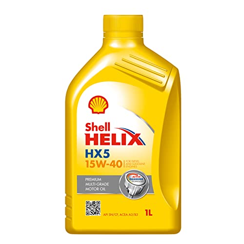 Image of Shell Helix HX5 15W-40 API SN Premium Mineral Engine Oil for Diesel and Petrol Cars (1 L)