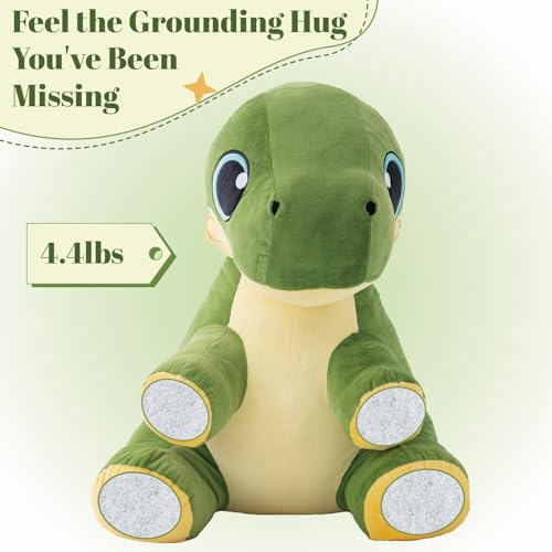 Jrystar Weighted Dinosaur Stuffed Animal, Large Dinosaur Plush Toys, 24" 4.4lbs Weighted Dino Plush, Big Stuffed Dino Plushie Gifts for Kids Boys Girls on Birthday Children's Day Christmas - Image 5