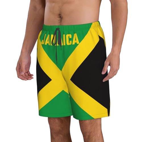 Mens Swim Trunks Jamaica Flag Mens Board Shorts Quick Dry Beach Shorts with Mesh Lining Drawstring Elastic2