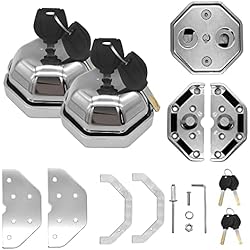 Candado Furgoneta KAIRAY Cerradura de Puerta para Furgoneta o Garaje, Dispositivo de Seguridad Exterior para Puertas Laterales y traseras, 2 Unidades por par.