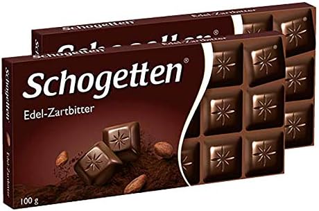 Schogetten Dark Chocolate Bar Candy Original German Chocolate 100g/3.52oz (Pack of 2)