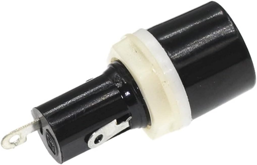 5PCS Fuse Holder Rotating Nut Installation MF-528 5 x 20 Black Flat Tube Type Crosshead Screw Cap Fuse Holder 10A 250V (Size : 1A)