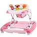 Bieco Baby Lauflernhilfe | 3in1 | Gehfrei baby ab 6 Monaten | Baby-Walker | Spielcenter mit Aktivität&Melodien | Rosa | kippsicher | höhenverstellbar | Schaukelfunktion