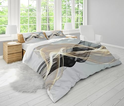 Housse de couette double de luxe 230x260cm pour remplacer votre linge de lit usé - 3