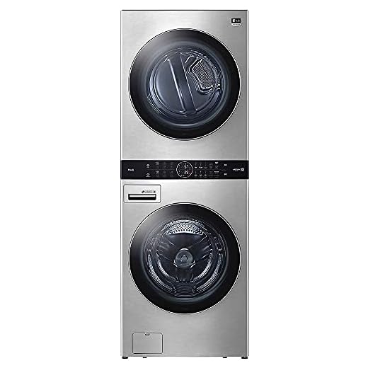 LG STUDIO Single Unit Front Load WashTower™ with Center Control™ 5.0 cu. ft. Washer and 7.4 cu. ft. Electric Dryer