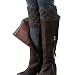 Desen Women's Crochet Leg Warmers Winter Cable Knit Boot Cuffs (Dark Gray)