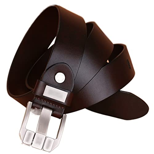 Belt men's leather top layer cowhide youth casual pin buckle belt men's middle-aged jeans with