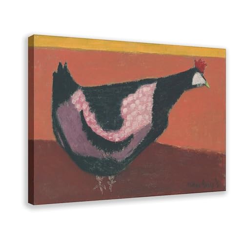 Impression sur toile The Chicken by Milton, cadre suspendu déco murale salon et bureau 20x30