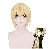 OWOISS Anime Kagerou Project MekakuCity Actors cosplay wig Synthetic Hair Kano Shuuya golden Cosplay Wigs + wig cap Wig Cap Project MekakuCity A FQ001A-3
