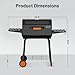 KEYO GRILL 23 Inch Charcoal BBQ - 469 Sq In, Pentagonal Barbecue Grill with Viewing Window Furnace Coverand Thickened Chrome-plated Grill, Suit for Garden, Shed, Patio
