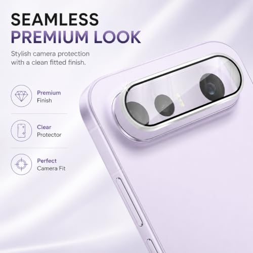 Image of FIRST MART Silver Camera Ring Guard Protector for Vivo X300 FE | Tempered Glass with Metal Alloy Rings, HD Clear, Scratch Resistant, Case-Friendly | Pack of 1