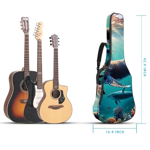 Sac pour guitare acoustique imperméable housse multicolore 41 pouces