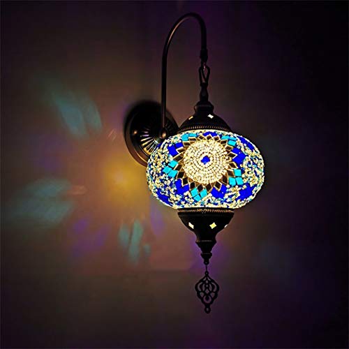 Preisvergleich Produktbild Wandlampen, arabische Mosaik Wandleuchten, Marokkanische Glas Laterne Wand Beleuchtungskörper, Türkisch Wandleuchten für Flur,E