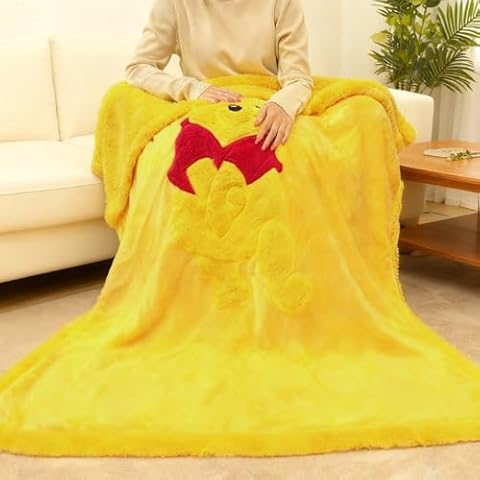 GONAAP Kids Blanket 3D Cartoon Embroidered Sherpa Blanket Plush Warm Cover