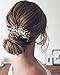 Produktbild Unicra Braut Hochzeit Haar Weinrebe Silber Kristall Kopfschmuck Braut Strass Haarschmuck für Frauen und Mädchen