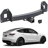 VNN Class 3 Trailer Hitch Compatible with Tesla Model Y 2020-2024, 2 inch Rear Tow Hitch Receiver, Black Powder Coated Alloy Carbon Steel, Towing Weight of 6500 Lbs.