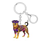 Versatile e pratico: utilizza questo portachiavi per cani rottweiler per chiavi dell'auto, chiavi di casa, zaino, borse, borse, portafogli, borse da golf, borse da allenatore, borse da palestra o tiretti con cerniera, le sue dimensioni compatte con chiusura a moschettone l'anello in metallo lo rendono elegante e funzionale.