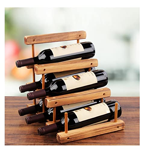 Soporte para botellas de vino de bambú natural miniatura 6