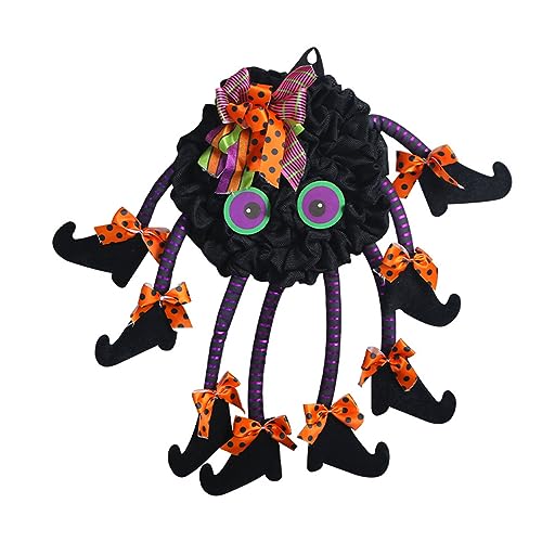 Couronne de sorcière Halloween pour porte décorative à pattes