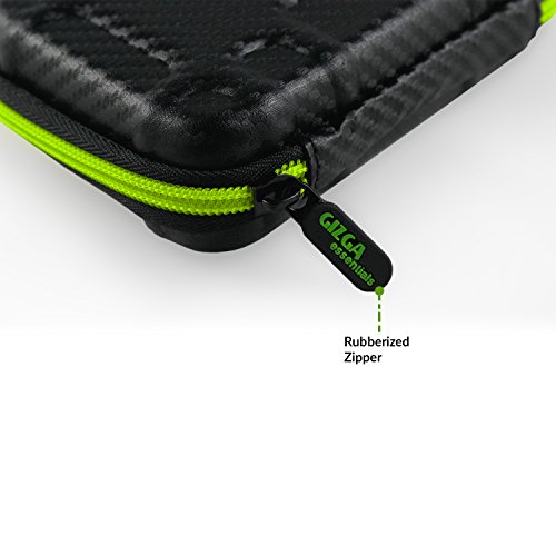 Image of Gizga Essentials Hard Drive Case Shell, 6.35cm /2.5-inch, Portable Storage Organizer Bag for Earphone USB Cable Power Bank Mobile Charger Digital Gadget Hard Disk, Water Resistance Material,Blackgreen