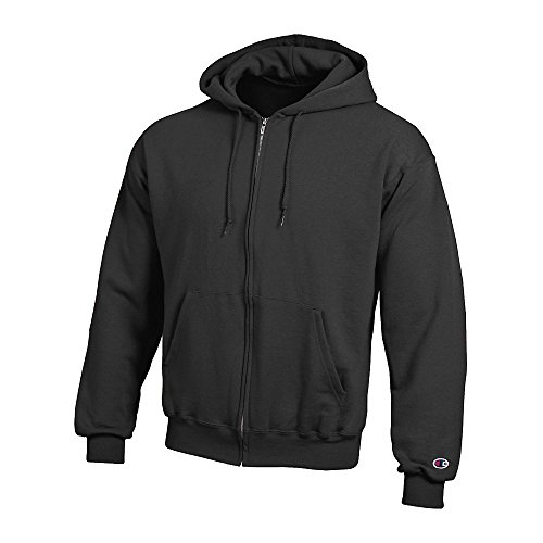 Champion Double Dry Action Fleece Full Zip Hood, Black, 2XL