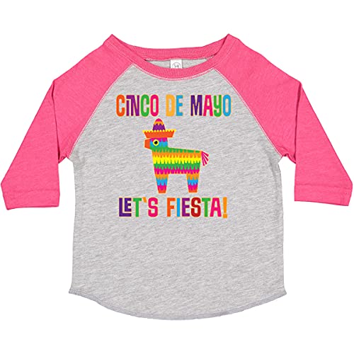 inktastic Cinco De Mayo Pinata Lets Fiesta Toddler T-Shirt 3T Heather and Hot Pink 3a291