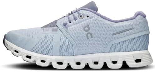 On Women's Cloud 5 Sneakers, Heather/Fossil, 9.5 Medium US