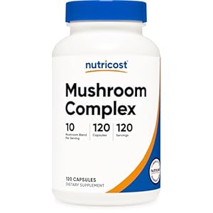 Nutricost Mushroom Complex Supplement, 120 Capsules – 10 Mushroom Blend (with Reishi, Maitake, Shiitake, Lion’s Mane, and More) – Non-GMO and Gluten Free
