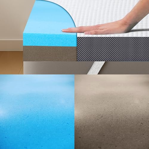 #VerdientProvisionen<br>Luxus Gelschaum Topper 80 x 200 – 2 in 1 H3/H4 Matratzentopper mit 5 Schicht Komfort rutschfest atmungsaktiv – Ergonomische Matratzenauflage für Seiten Rücken Bauchschläfer