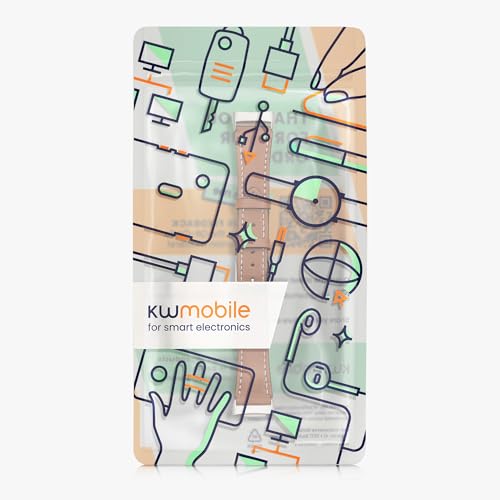 kwmobile Armband kompatibel mit Fitbit Charge 6 / Charge 5 - Echtleder Fitnesstracker Sportarmband Band