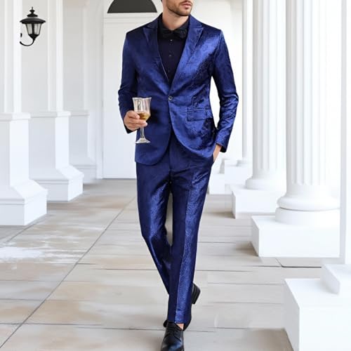 Costume pour homme ajusté jacquard confortable pour soirée - 3