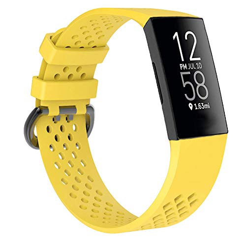 Correas de repuesto compatibles con Fitbit Charge 4 / Fitbit Charge 3 para mujeres y hombres, pulseras deportivas de silicona para mujeres y hombres, tamaño pequeño y grande
