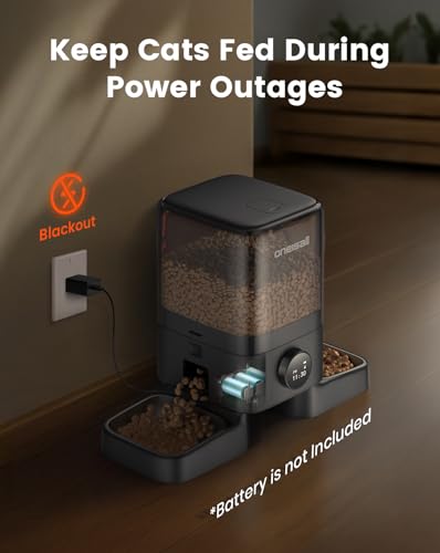 Image of oneisall Automatic Cat Feeder for 2 Cats, 20 Cups /5L Auto Cat Feeder, Automatic Cats Food Dispenser for Small Pets Indoor, Timed Pet Feeder for Dry Food