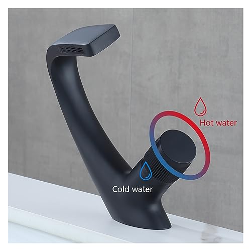 Robinet mitigeur noir et chrome MP08 silver pour lavabo monotrou de salle de bain - 4