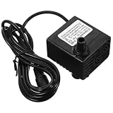Solar Submersible Pump for Fish Tank Adjustable Flow Rate Water Pump Black Plastic & Rubber Ideal for Aquarium Pond and Fountain Use