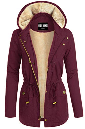 OLLIE ARNES Anorak Zip Up Jacket, Lightweight Safari Military Parka Junior to Plus Size 85 Mulberry S