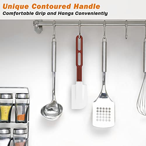 High-Temp Silicone Spatulas, 10'' Commercial Spatula 500°F Heat-Resistant Non-Stick Silicone Scraper, Set Of 2 (10-Inch, Nsf) #TOP3