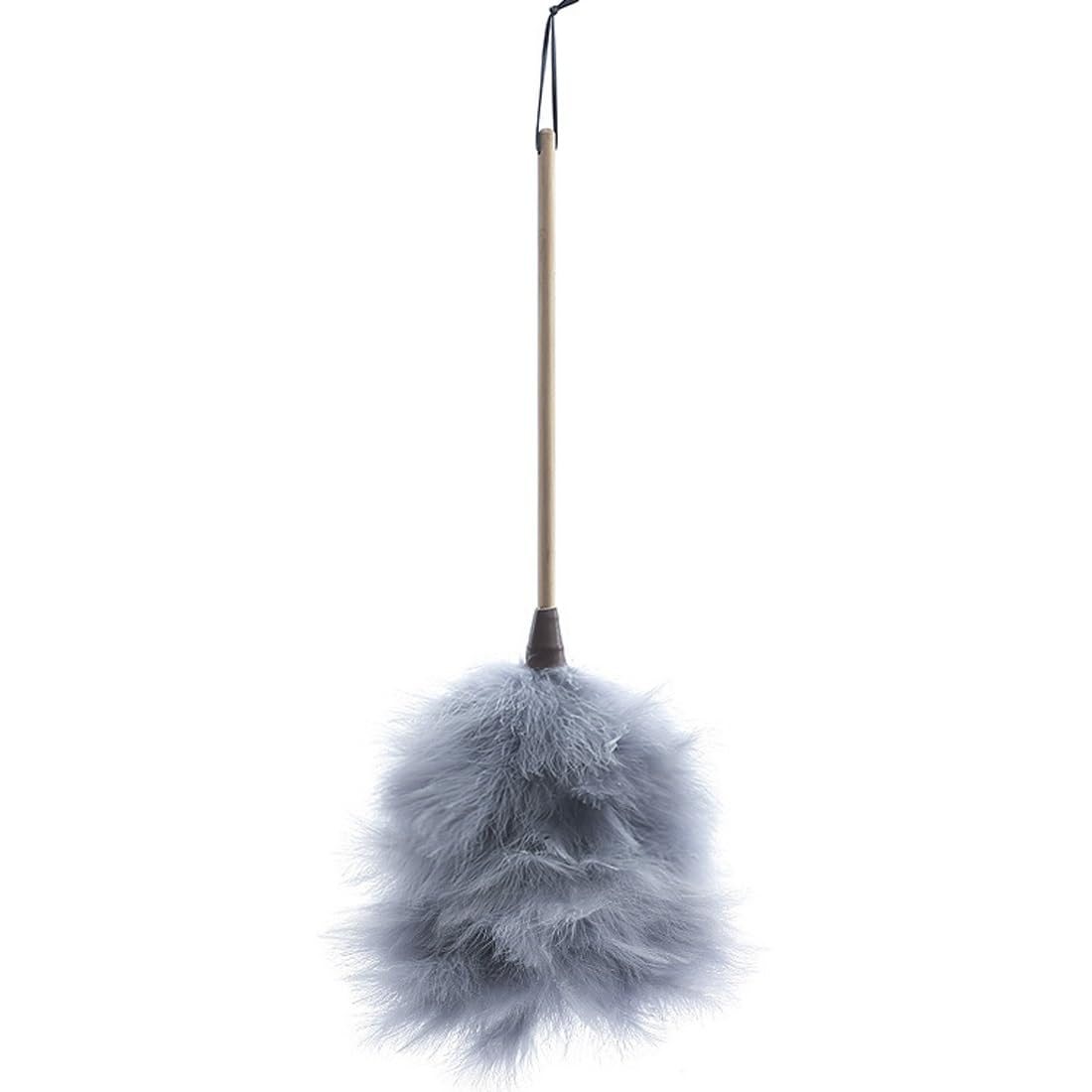 feather duster, With Wooden Dust Cleaning Tool Soft Feathers Fluffy Dusters Reusable, For Home, Car, Office(M)